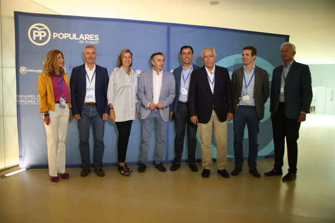 Dirigentes del PP en la 23 Intermunicipal del partido, en Zaragoza