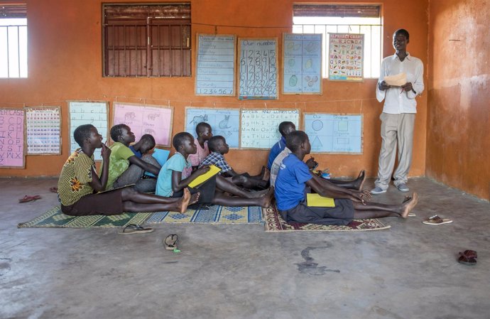 Escuela no oficial  de Plan Internacional en Sudán del Sur