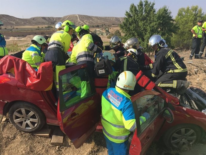 Rescate herido accidente Ciempozuelos