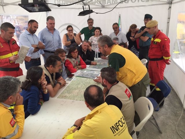 Reunión de coordinación por el incendio de La Granada de Riotinto