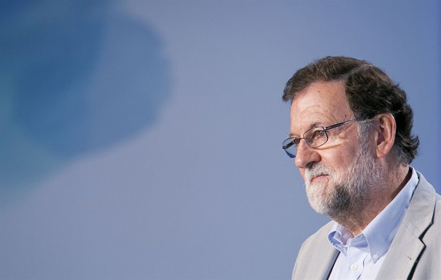 Mariano Rajoy en un acte del partit a Saragossa