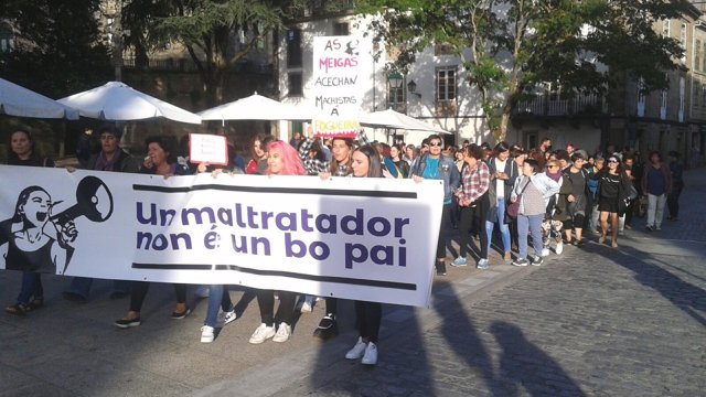 Manifestación apoyo a Juana Rivas en Santiago