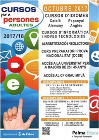 Cort abre el plazo este lunes para inscribirse a la oferta de cursos para adultos