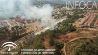 Declarado un incendio forestal en Minas de Riotinto (Huelva)