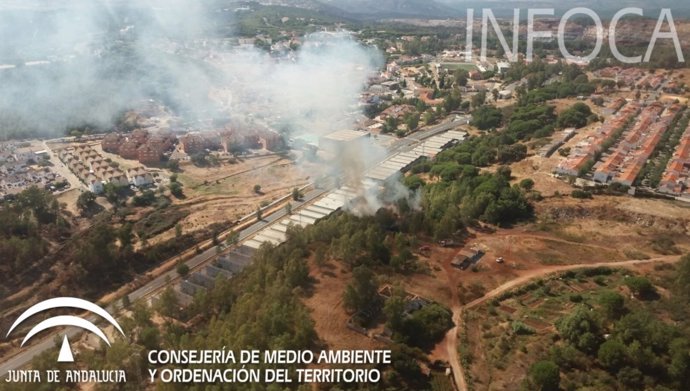 Incendio en Minas de Riotinto