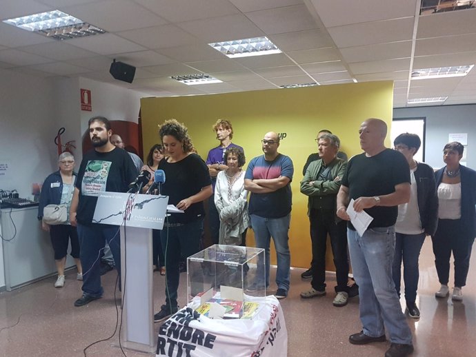 Rubén Cela en un acto en Cataluña