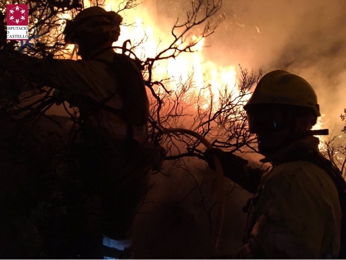 Incendio en la Serra d'en Galceran