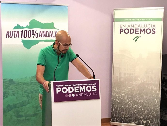 El secretario de Comunicación de Podemos Andalucía, Pablo Pérez Ganfornina