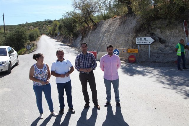 Visita a las obras de acceso a La Hortichuela
