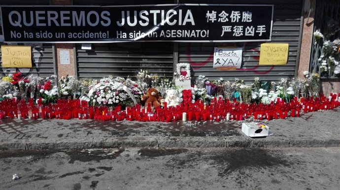 Tienda china del niño muerto en Usera