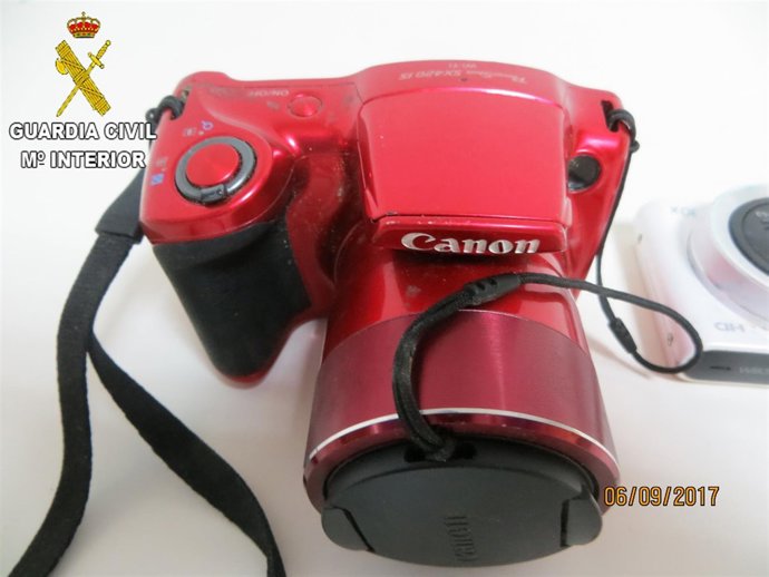 Cámara intervenida por la Guardia Civil en Tuéjar 