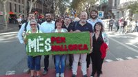 Representantes de MÉS per Mallorca participan en la Diada de Catalunya