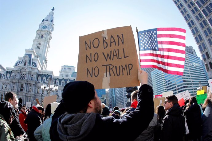 Protesta contra los vetos migratorios de Trump