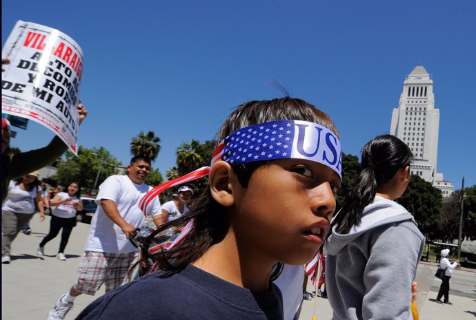 Fills d'immigrants a Los Angeles, Califòrnia EUA