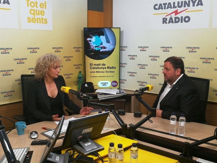 El vicepresident de la Generalitat, Oriol Junqueras, en Catalunya Ràdio