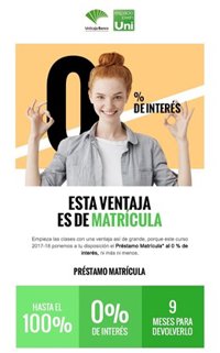 Unicaja Banco facilita a los estudiantes el pago de la matrícula universitaria y anticipa las becas con préstamos al 0%