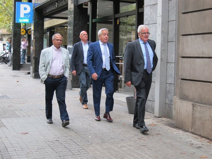 El fiscal superior J.M.Romero de Tejada i els fiscals F.Banyeres de Mariola i M.
