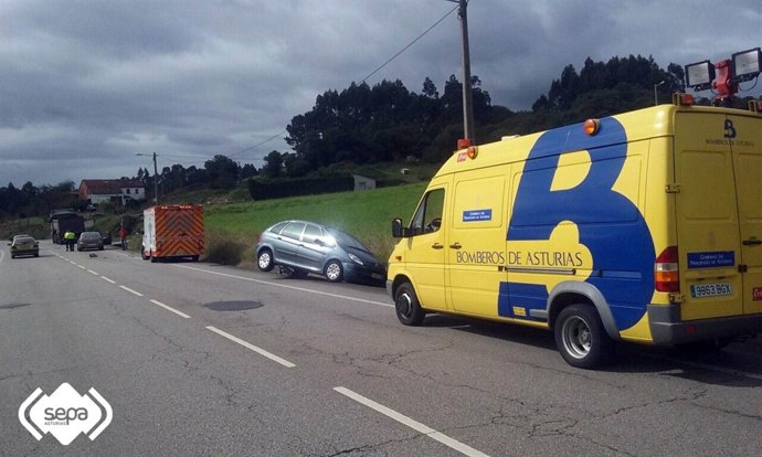 Accidente de tráfco en Carreño