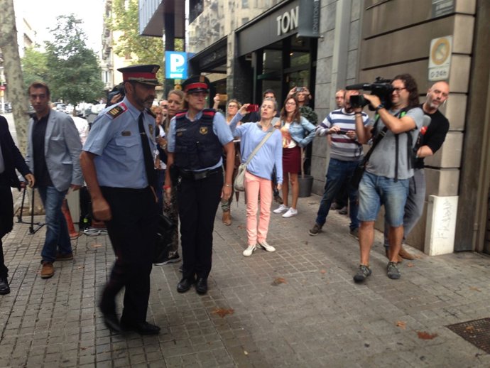 El Major dels Mossos, J.L. Trapero, arribant a la Fiscalia
