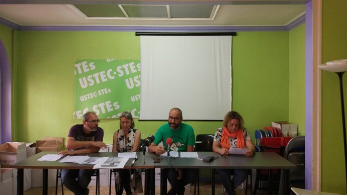 Ustec·Stes en roda de premsa