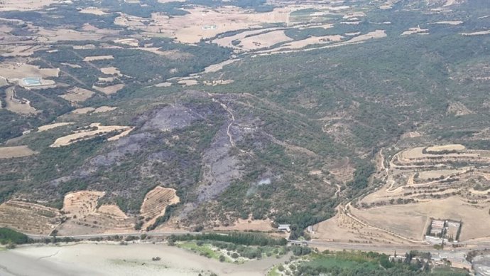 El incendio de Graus ha afectado a 43 hectáreas arboladas.