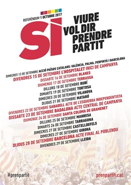 Precampaña de la CUP por el 'sí' al referéndum