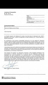 Trapero ordena a los Mossos investigar los preparativos del referéndum