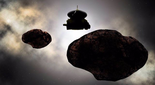 Recreación del encuentro de New Horizons con MU69