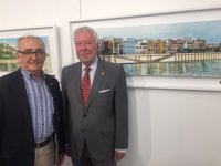 Abierta 'Guadalquivires' del pintor Alfonso Leal en la sala de exposiciones en Sevilla de Fundación Caja Rural del Sur