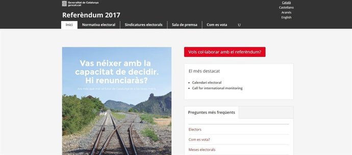 Web del referèndum