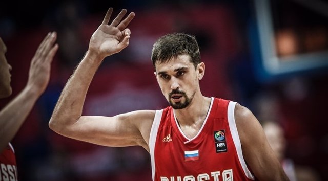 Aleksei Shved con la selección de Rusia en el Eurobasket