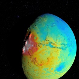 Nuevo mapa del grosor de la corteza de Marte