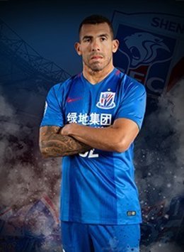 Carlos Tévez con el Shanghai Shenhua