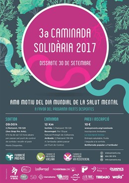 Cartell de la III edició de la Caminada Solidària a favor de 'Ments Despertes'