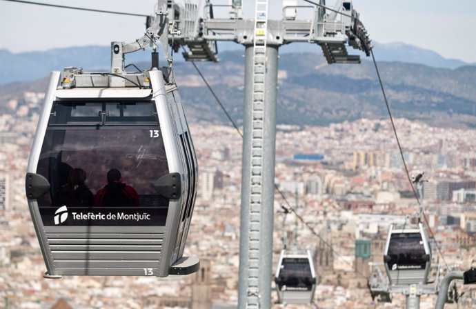 Teleférico de  Montjuïc, en Barcelona