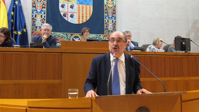 Javier Lambán, en la segunda jornada del Debate en las Cortes