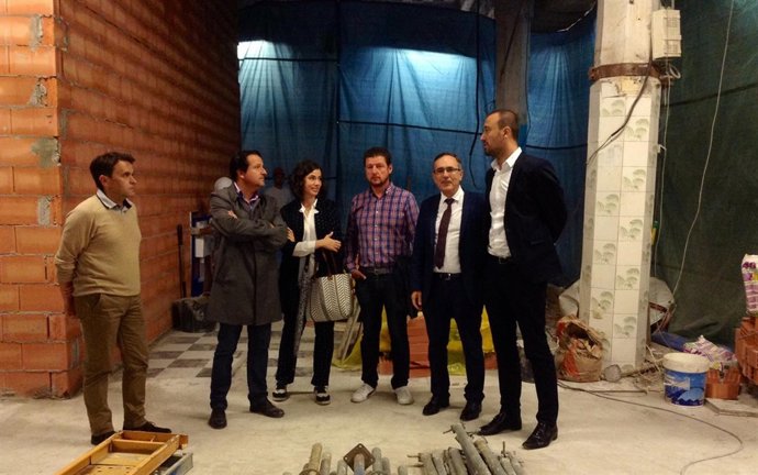 Visita a las obras de la plaza de abastos