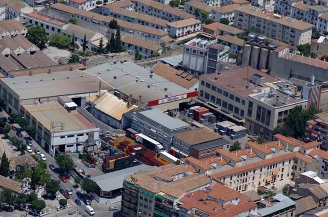 Vista de la planta de Cervezas Alhambra