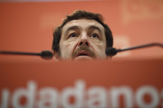 Rueda de prensa de Miguel Gutiérrez en la sede de Ciudadanos