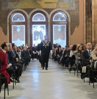 El presidente del Supremo visita el TSJC en plena oleada de querellas por el referéndum