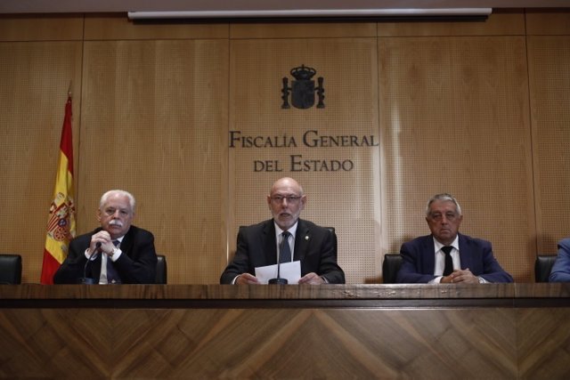 El fiscal general del Estado, José Manuel Maza, en rueda de prensa