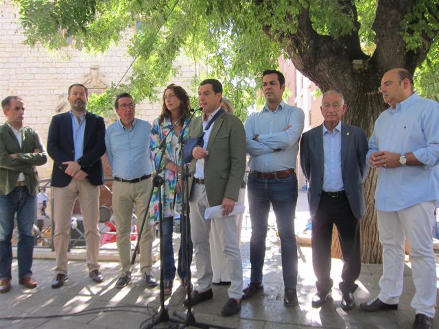 Juanma Moreno con  presidentes provinciales  PP-A                           