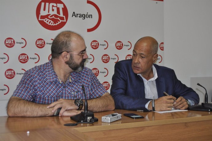 Antonio López y Diego Giráldez, de la federación de Seguridad de UGT.