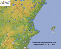 El frente frío desploma los termómetros hasta casi 17ºC