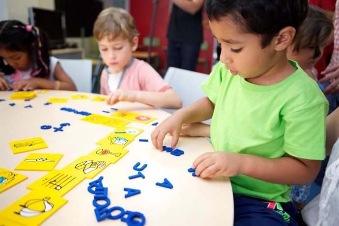 Niños atendidos por la Obra Social "La Caixa"