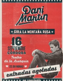 Cartel del concierto de Dani Martín en Córdoba