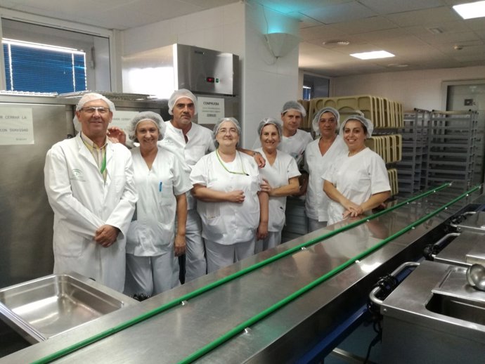 Trabajadores de la cocina del Hospital Infanta Margarita