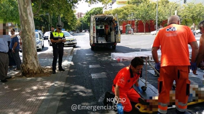 Motorista herida grave en Sevilla