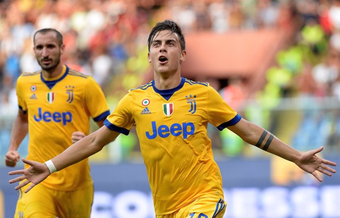 Paulo Dybala celebra un gol con la Juventus