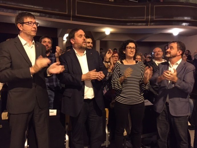 Consellers Carles Mundó,O.Junqueras,Marta Rovira,Alfred Bosch (ERC)